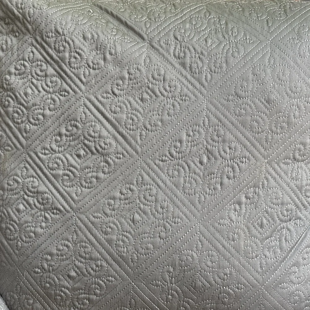 Gray Pillows Feather Set of 2 18x18 Square Geometric Design